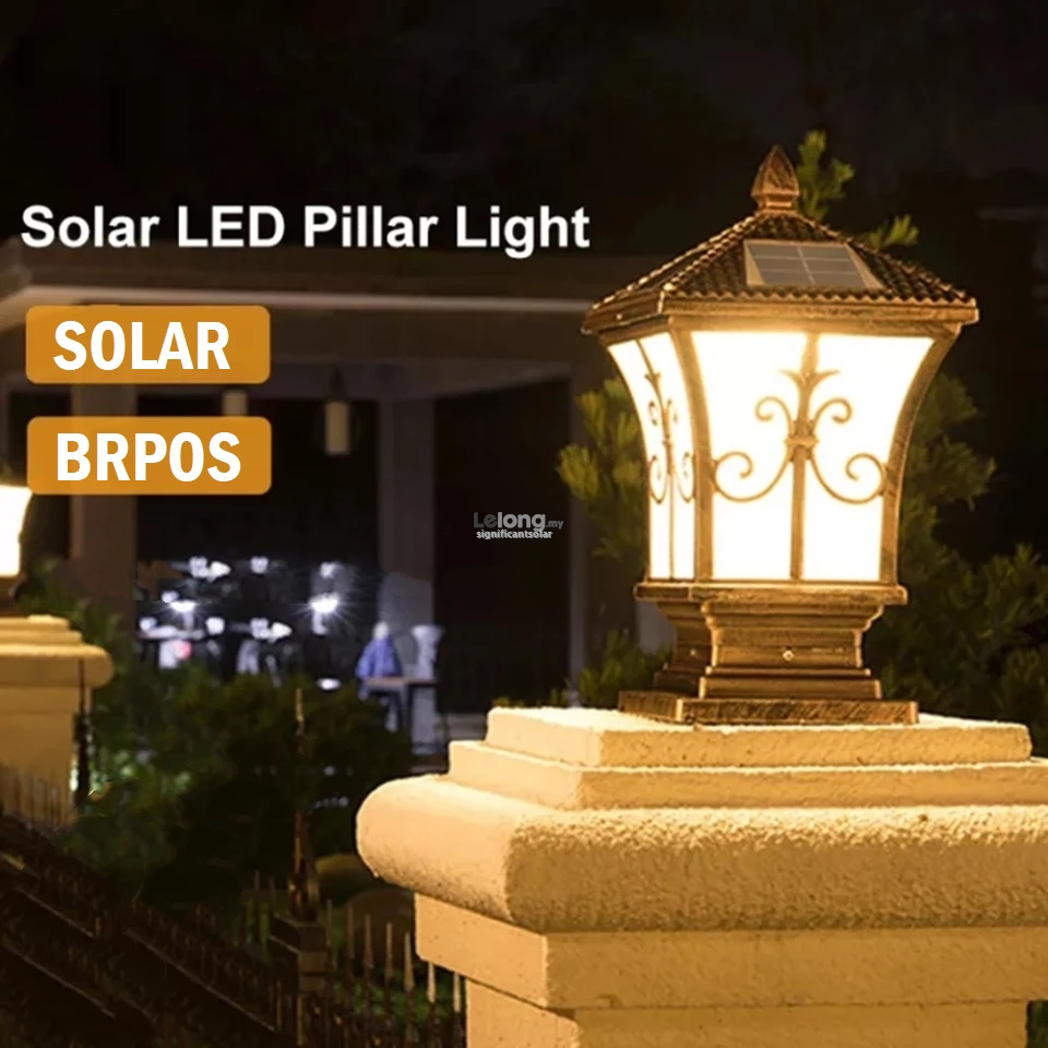 &#128073; READY STOCK &#128073;&#127474;&#127486; Solar Powered Light Post Led Outdoor Vintage