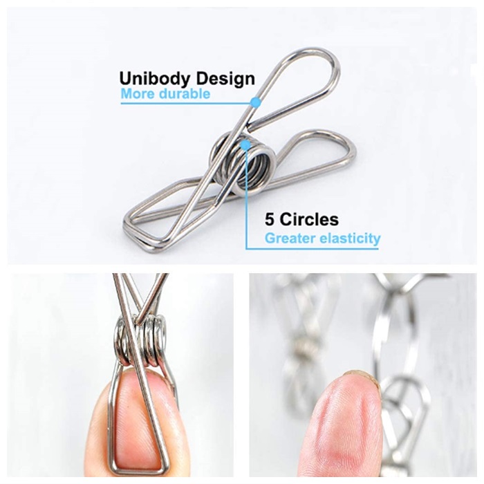 (Ready Stock) Stainless Steel Clothes Hanger Anti Wind 10-20 Clips