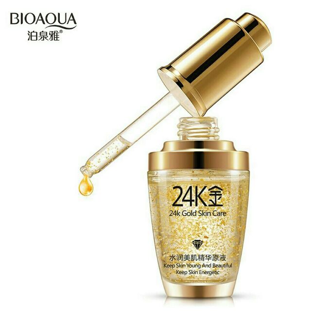 Readystock BIOAQUA 24k Gold Essence Dope Moist Light Skin Care Anti-Wrinkle 30