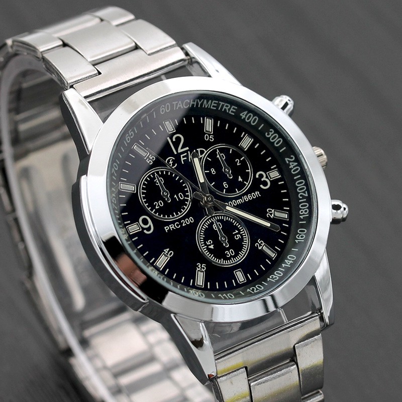 Realeos Fashion Men Quartz Stainless Steel Watch Strap (With Box) - R634