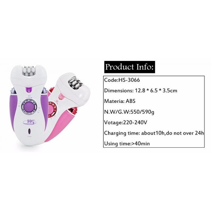 Rechargeable Shaver + Electronic Callus Remover(Pink+Purple)