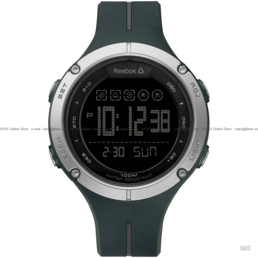 Reebok Watch RD-BAS-G9 Men's Baseline Digital Chronograph PU Strap