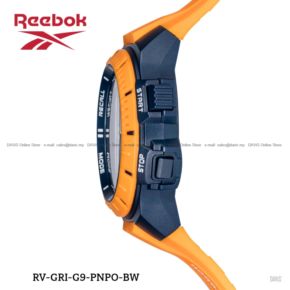 Reebok Watch RV-GRI-G9 Men&#39;s GRIT Digital Sports 42mm PU Strap
