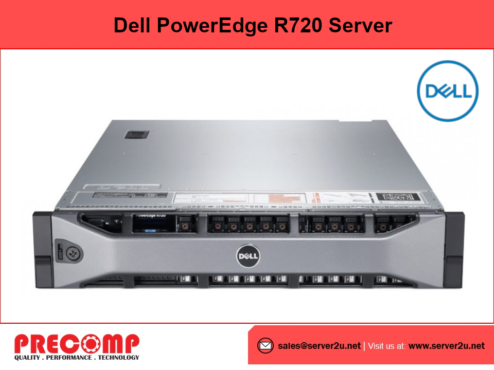 (Refurbished) Dell PowerEdge R720 Server (2xE52609v2.16GB.2x146GB)