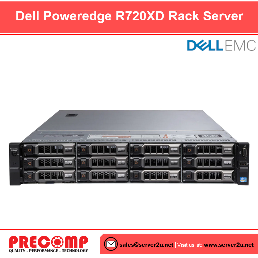 (Refurbished) Dell PowerEdge R720XD Server (2xE5-2620.32GB.3x300G)