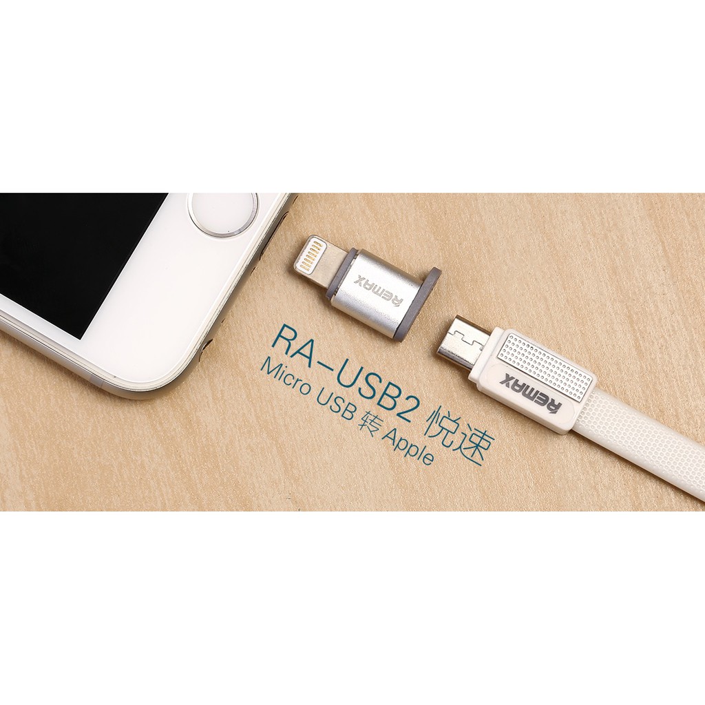 REMAX RA-USB2 MICRO USB TO LIGHTNING APPLE CONVERTER. CHARGING  &amp; DATA TRA