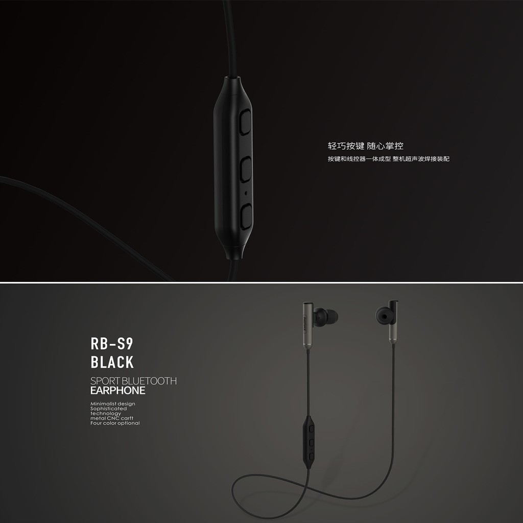 Remax RB-S9 Bluetooth v4.1 Surround Stereo Music Sporty Wireless Earphone