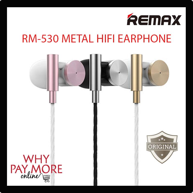 Remax RM-530 Metal In Earphones HiFi Headset 3.5mm HD Mic iPhone Mi