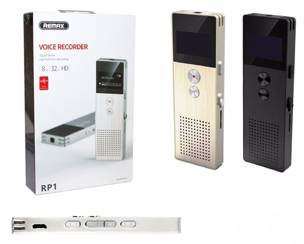 Remax RP1 8GB Digital Stereo High Definition Voice Recorder With OLED Display