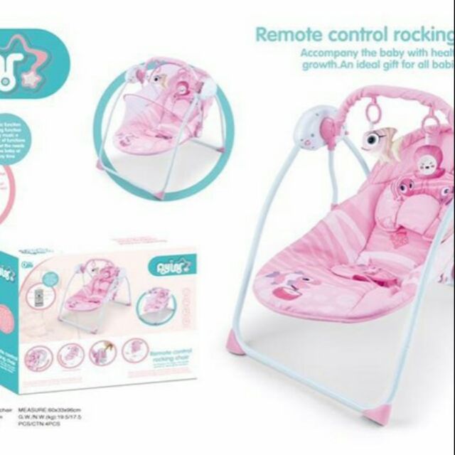 Remote Control Rocking Chair Baby Swing Pink Baby Swing Blue