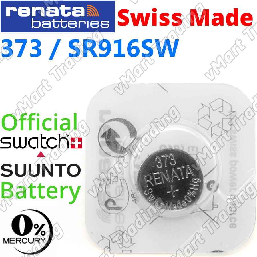 RENATA 373 SR916SW Silver Oxide Battery (Low Drain)