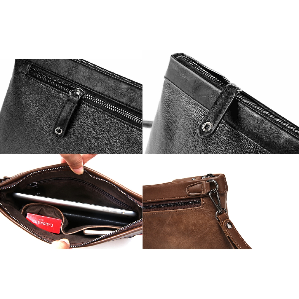 Retro Style Leather Clutch Beg Men Premium Pouch Wallet Men Premium Purse