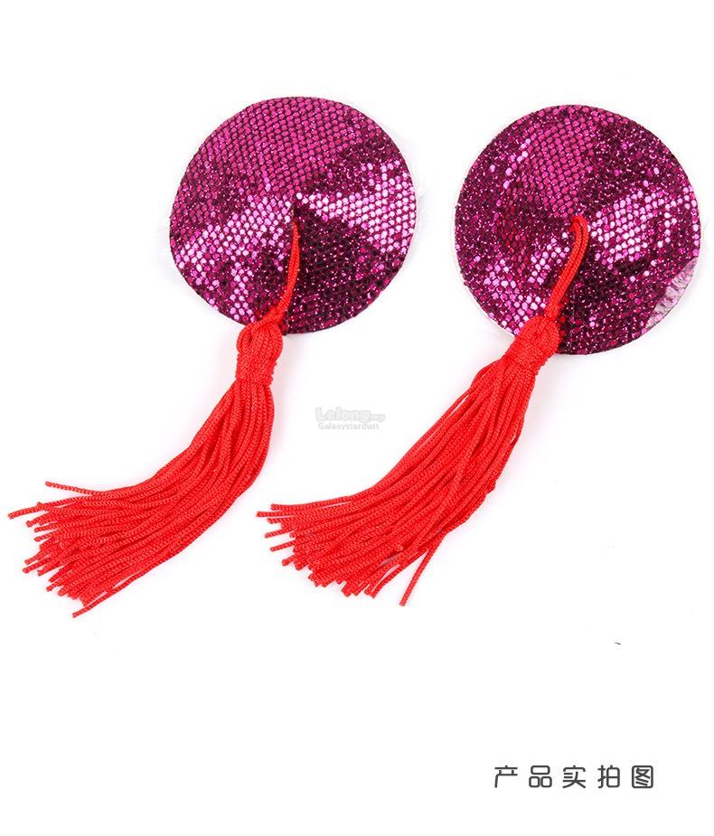 Reuse Roses Flower-Glittery Glitz Glam-Nipple Petal Tassel String Tail