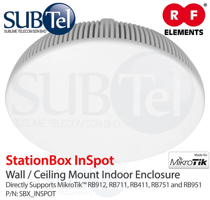 RF Elements StationBox InSpot Indoor Enclosure Mikrotik Ceiling Wall