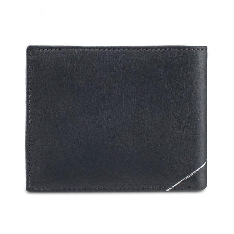 RFID Blocking Bi-Fold Leather Wallet - Grey SW 122-4