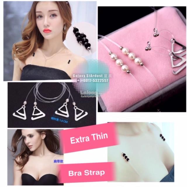 Rhinestone Crystal Pearl-Glam Fashion Bra Strap-Invisible Extra Thin