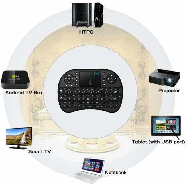 Rii 2.4GHz Keyboard I8 Air Mouse Remote Control Touchpad For PC Android TV Box