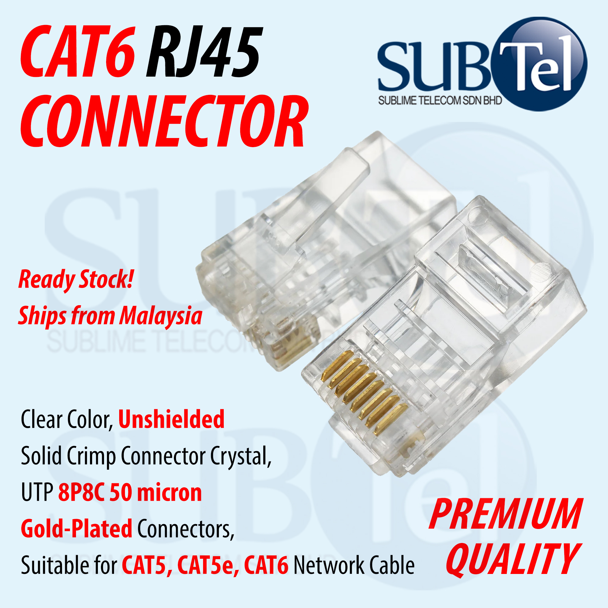 RJ45 CAT6 CAT7 Network LAN Cable Connectors Modular Plug 1 100 PCS