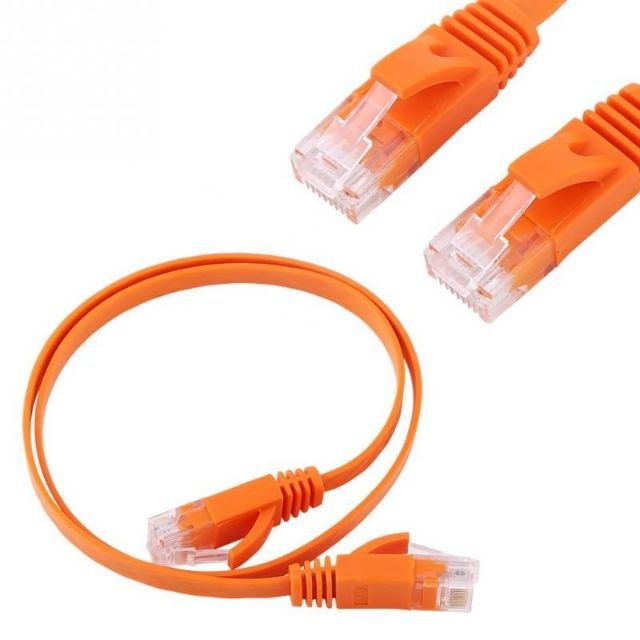 RJ45 CAT6 Ethernet Network Flat LAN Cable UTP Patch Router Cables 1000M Orange
