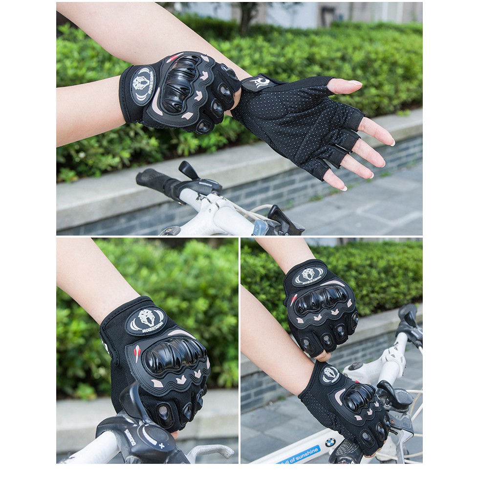 ROBESBON Half Finger Cycling Glove Bike Bicycle Gym Protection Sport Gloves