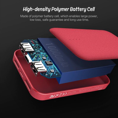 Rock P51 Mini 10000mAh Powerbank External Battery Charger Dual USB