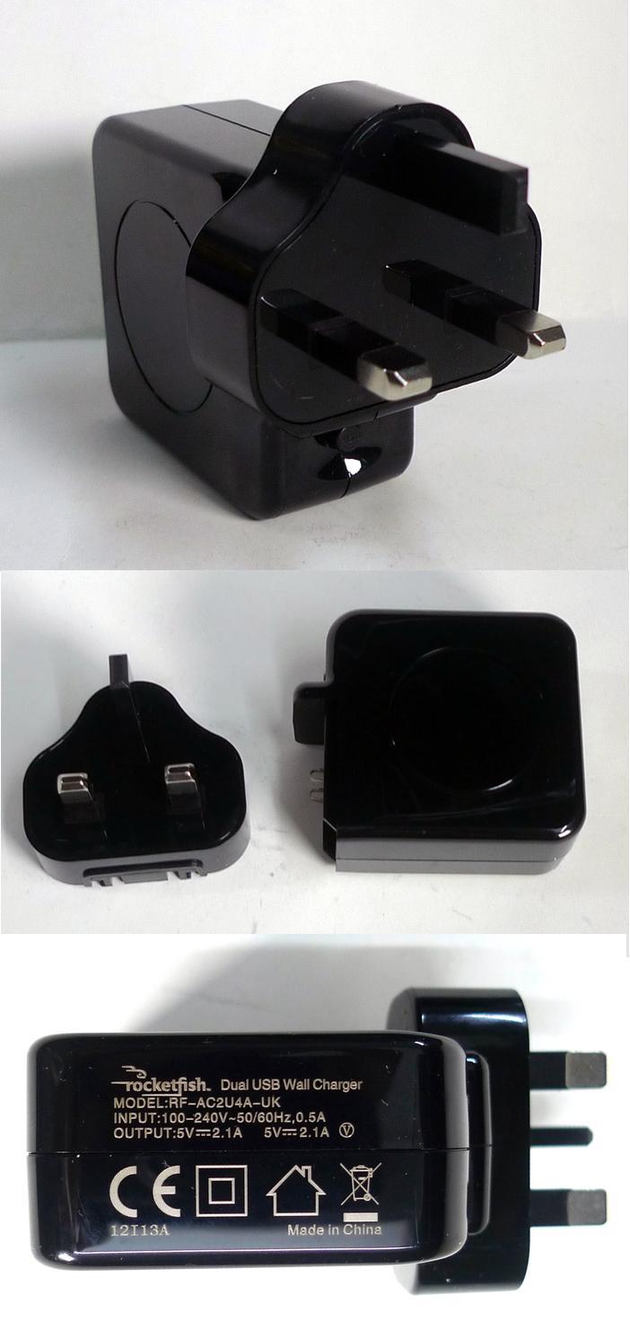 Rocketfish Dual USB wall charger 2.1A 4.2A multi port adapter ipad 3A