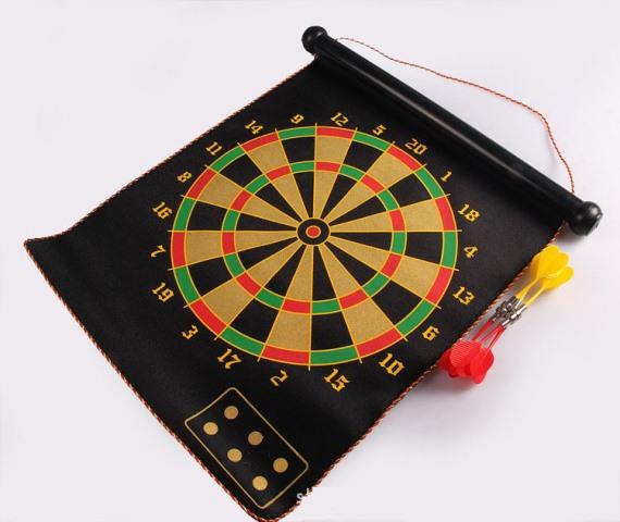Roll Up Magnetic Dartboard Toy Children Darts Target Play Fun