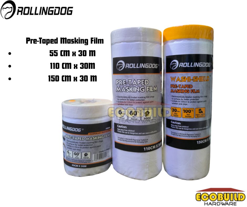 ROLLINGDOG PRE-TAPED MASKING FILM