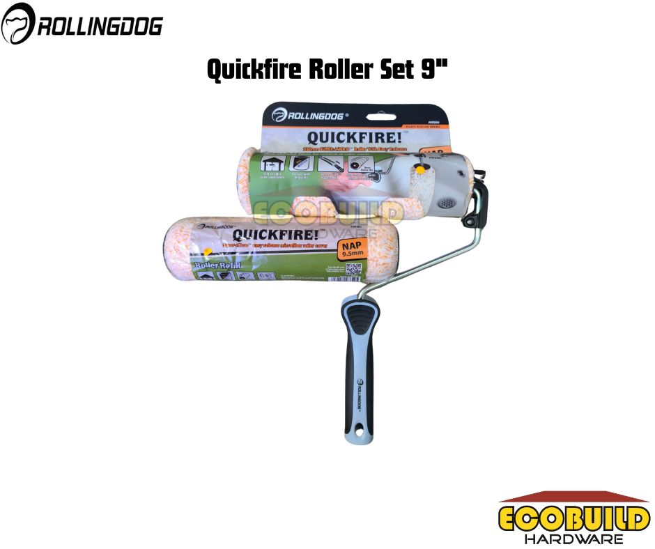 ROLLINGDOG QUICKFIRE SUPER-MICRO HIGH DENSITY MICROFIBER ROLLER SET 9&quot;