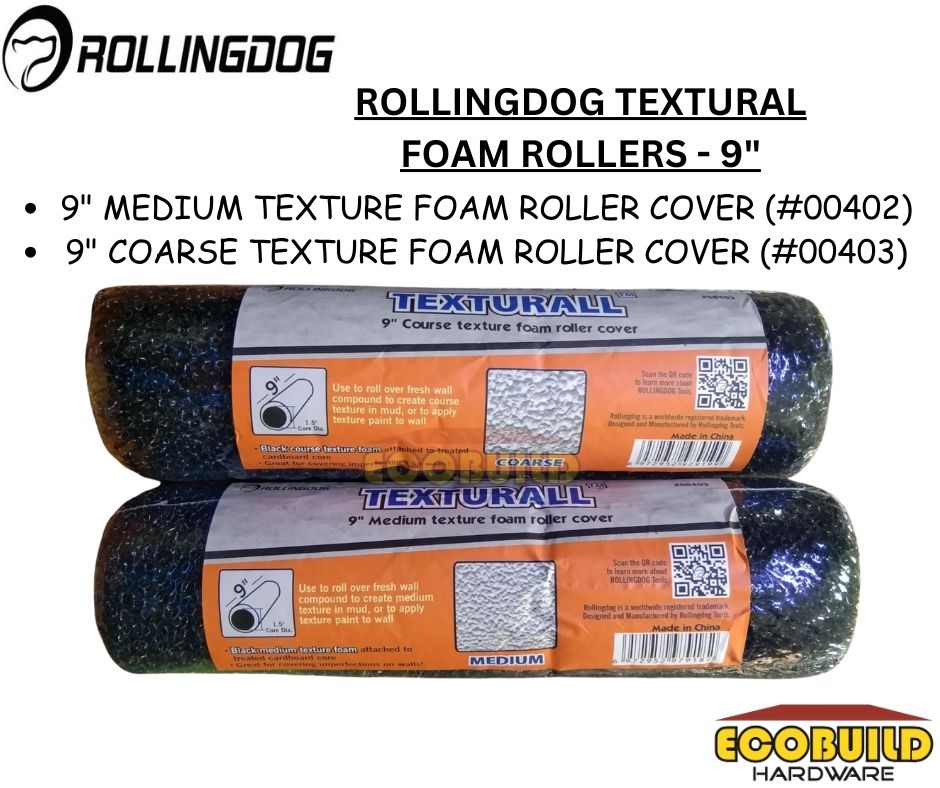 ROLLINGDOG TEXTURAL FOAM ROLLERS - 9&quot;(38MM)