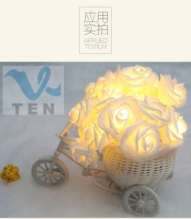 Romantic Battery LED Light Rose For Wedding 20LED