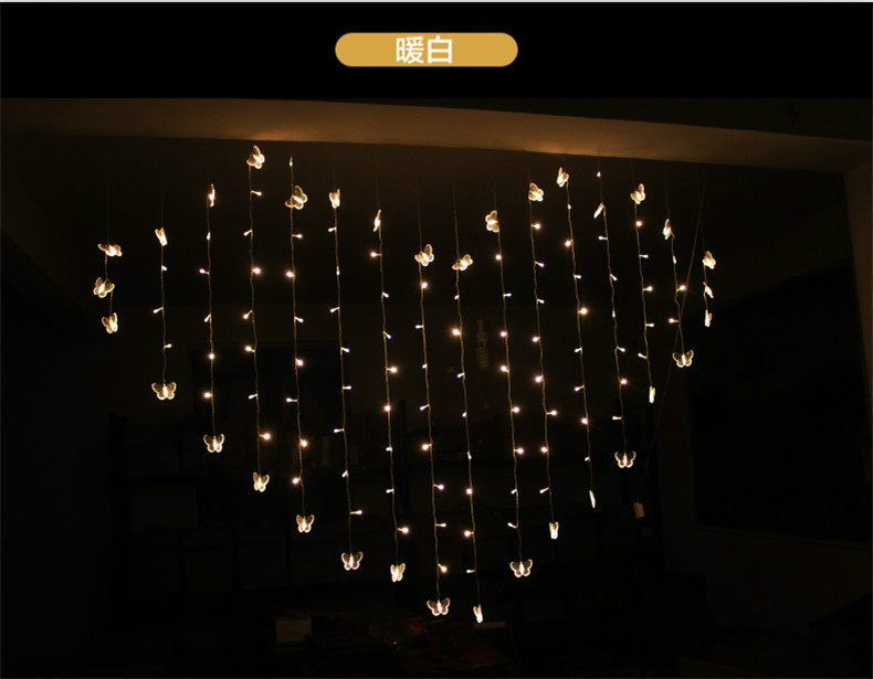 Romantic Love Heart Shape LED String Curtain Light for Bedroom