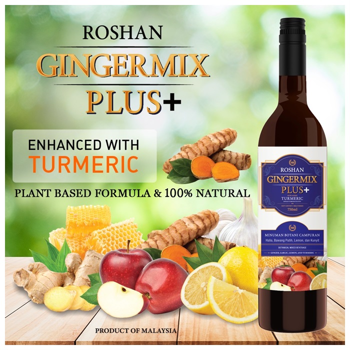Roshan GingerMix Plus Mixed Juice Health Drink Ginger Garlic Lemon Turmeric 75