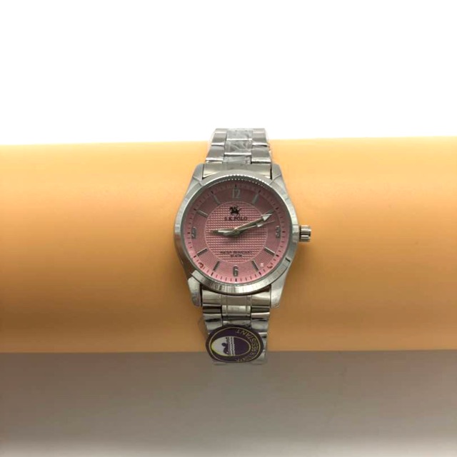 S.K polo women &rsquo;s stainless steel watch Pink