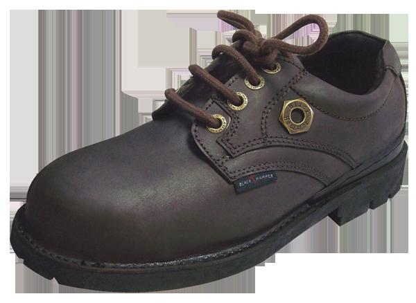Safety Shoes Black Hammer Men Low Cut Lace Up Brown BH4658
