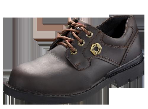 Safety Shoes Black Hammer Men Low Cut Lace Brown BH4991 