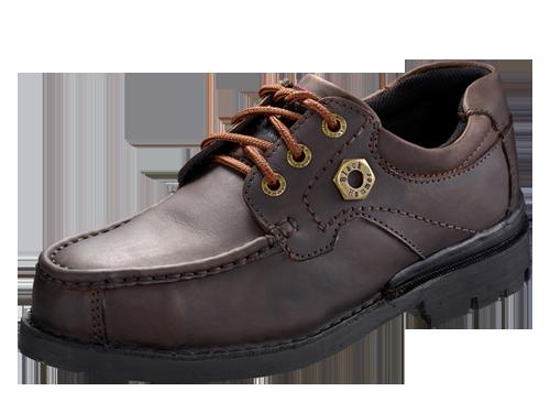 Safety Shoes Black Hammer Men Low Cut Lace Brown BH4992 