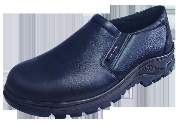 Safety Shoes Black Hammer Men Low Cut Slip On Black BH2335