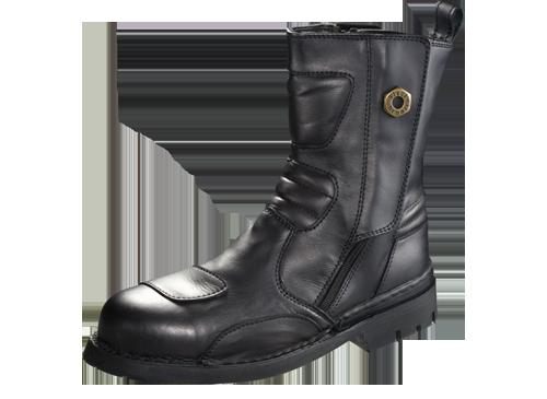 Safety Shoes Black Hammer Men High Cut Zip Up Black BH4884