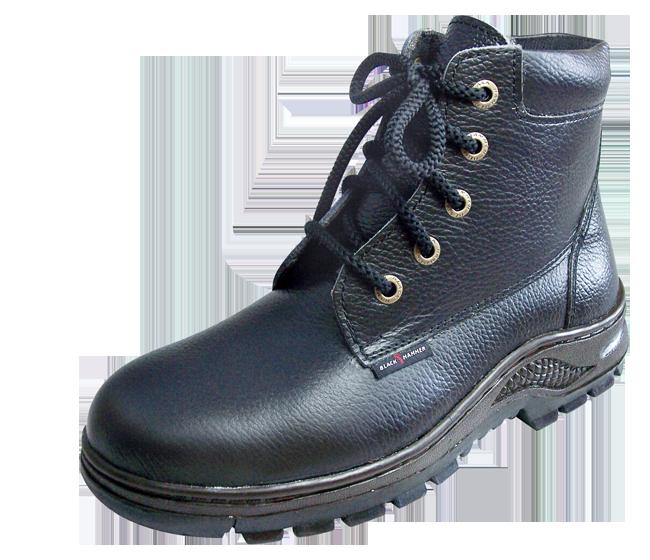 Safety Shoes Black Hammer Men Medium Lace Up Black BH2332 