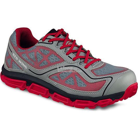 Safety Shoes Red Wing Men Athletic Low Lace Grey Red EH AT 6330 ZZ