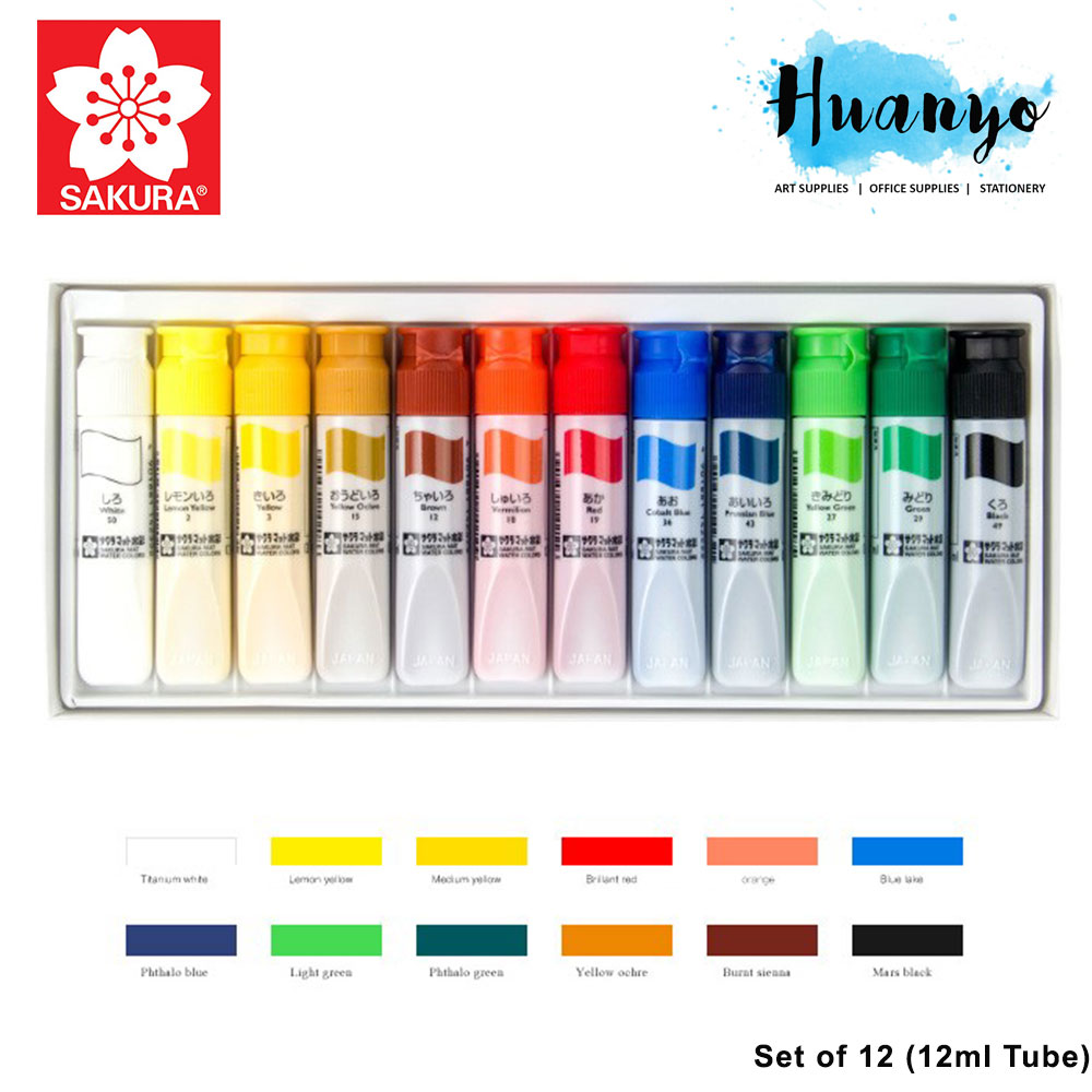 Sakura Mat Water Colours Set Of 12 End 2 26 2021 12 00 Am