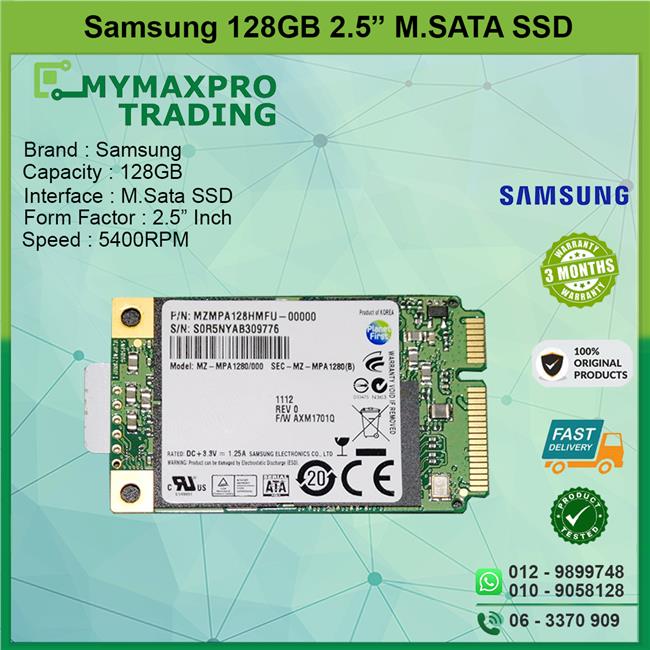 Samsung 128GB 1.8' mSata SSD Solid State Drive 45N7952
