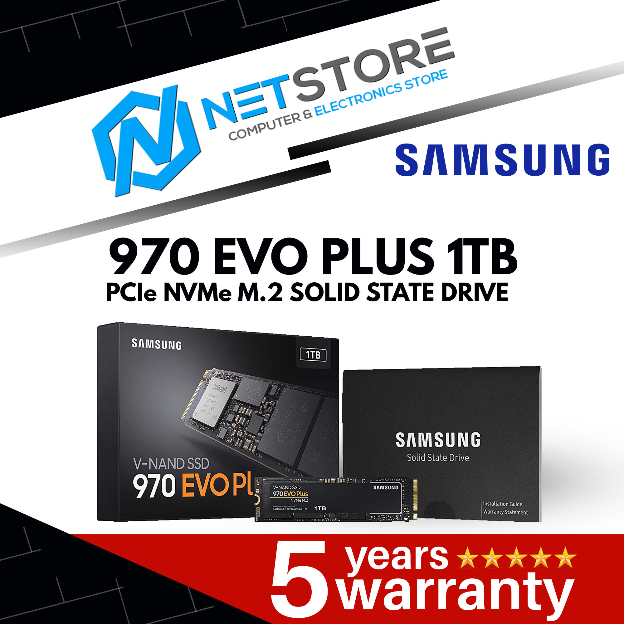 Samsung 970 EVO Plus 1TB PCIe NVMe M.2 SOLID STATE DRIVE - MZ-V7S1T0BW