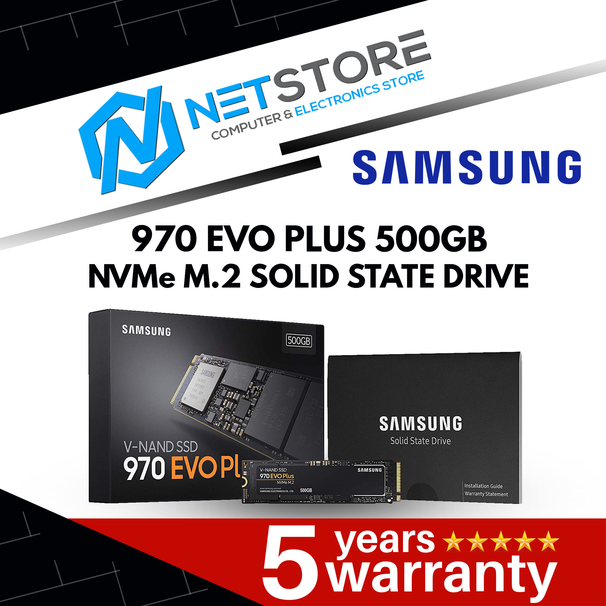 Samsung 970 EVO Plus 500GB NVMe M.2 SOLID STATE DRIVE - MZ-V7S500BW
