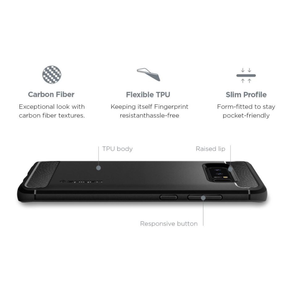 Samsung Galaxy Note 8 SPIGEN Rugged ARMOR Case Cover Casing