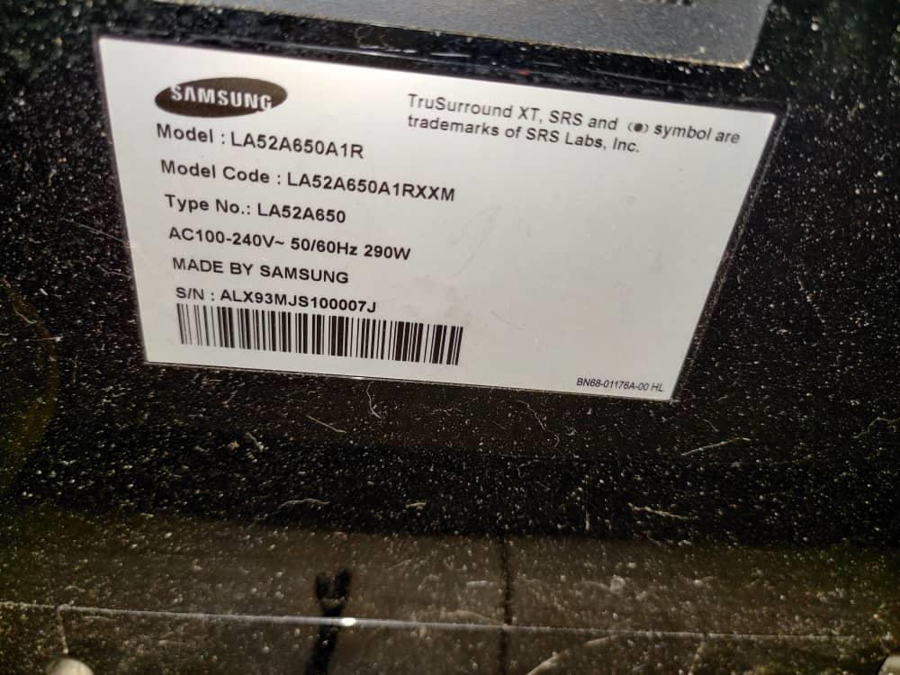 SAMSUNG LCD TV LA52A650 LA52A650A1R LA52A650A1RXXM POWER BOARD 