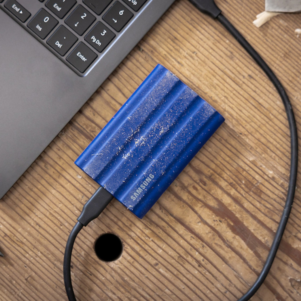 Samsung Portable SSD T7 Shield USB 3.2 1TB (Blue) - MU-PE1T0R/WW