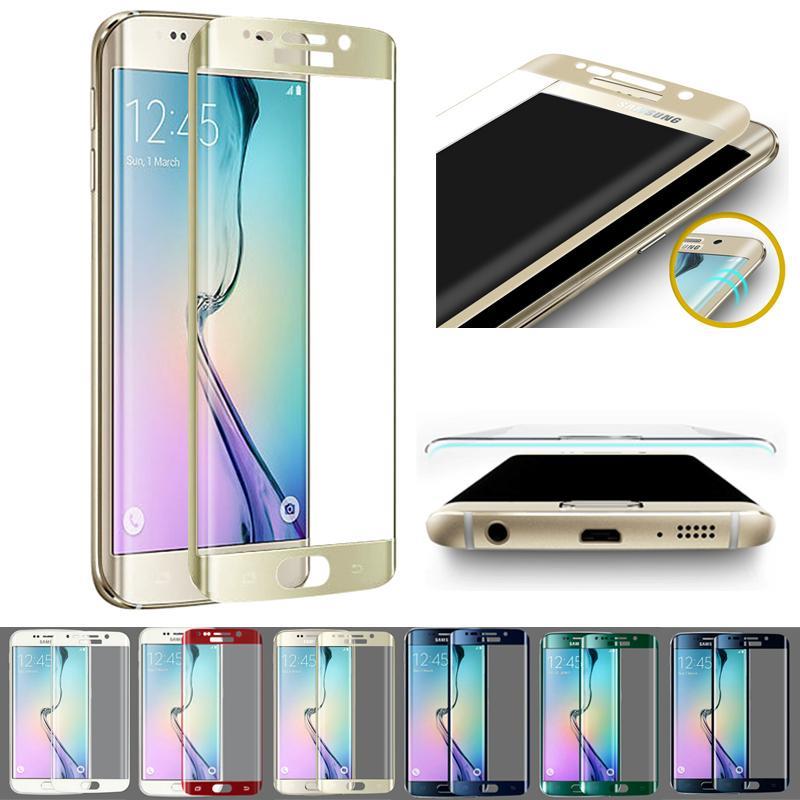 Samsung S6 S7 Edge Plus + Note 5 Full Cover 9H Tempered Glass Colors
