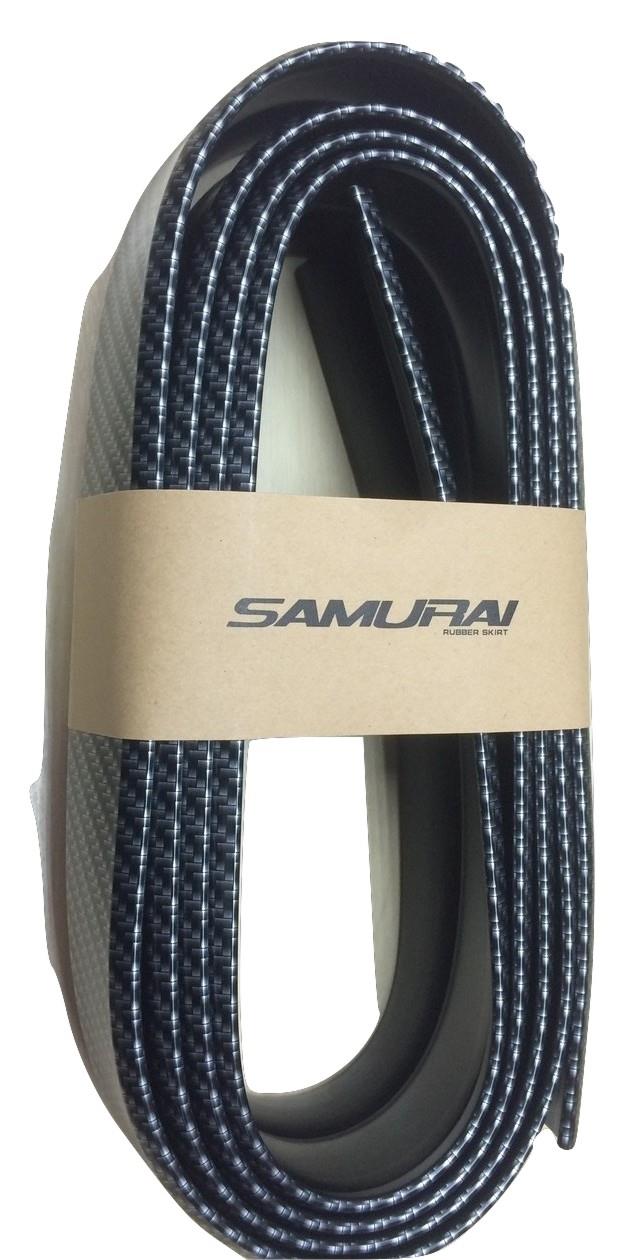 Samurai Universal Skirt Protector Front Lip Rubber Skirt- Carbon